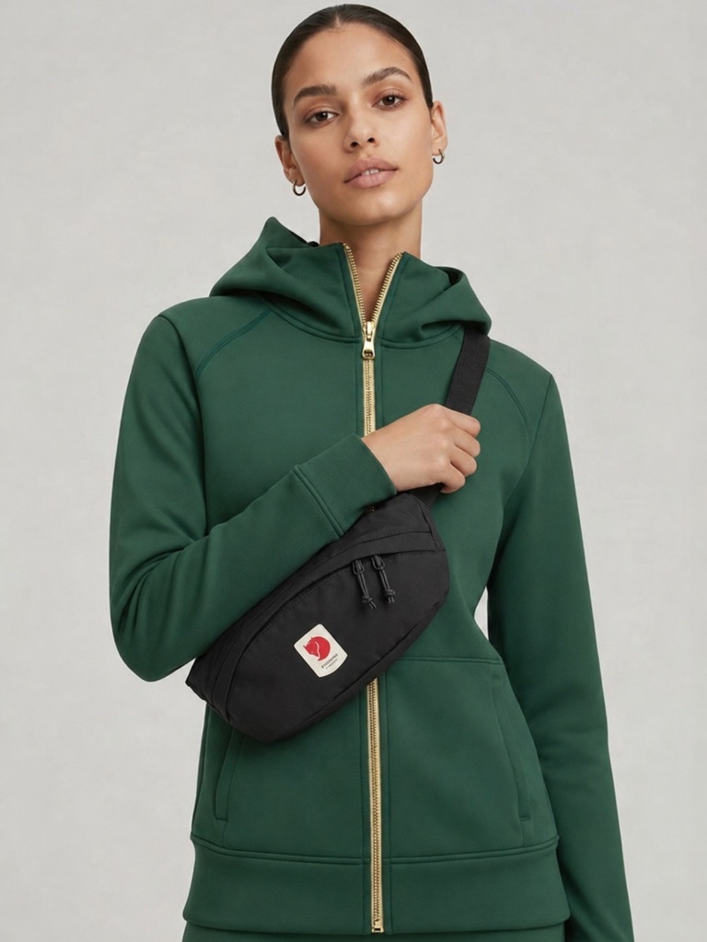 Fjallraven Ulvo Hip Pack Fanny Pack In Black Waterproof Crossbody Interior Stain